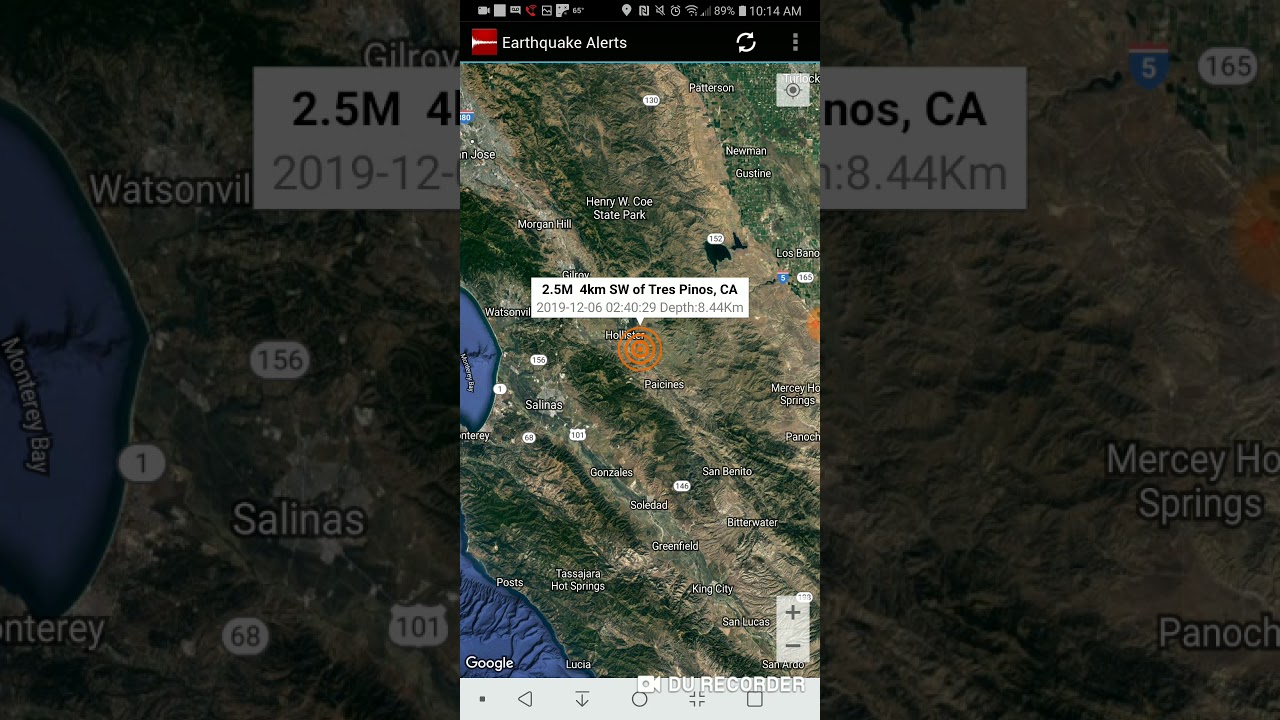 2.5 Earthquake Tres Pinos, California 61219 YouTube