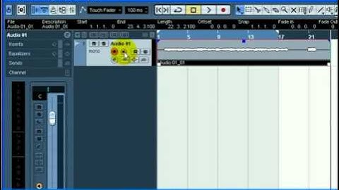 Cubase  Tutorial 1 - Recording Audio