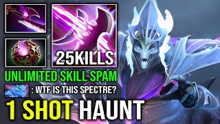 How to Solo Mid Spectre 1 Shot Global Haunt Max Desolate Level 30 Unlimited Skill Spam Dota 2