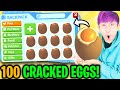 LANKYBOX HATCHING 100 CRACKED EGGS In ADOPT ME!? (EXPENSIVE EGG OPENING CHALLENGE!)