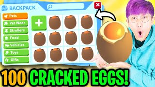 LANKYBOX HATCHING 100 CRACKED EGGS In ADOPT ME!? (EXPENSIVE EGG OPENING CHALLENGE!)