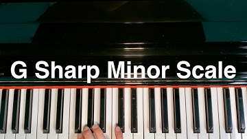 G Sharp Minor Scale Piano Natural Harmonic Melodic