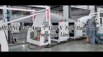 MEIJING 7 Line Full Automatic V Fold Hand Towel Making Production Line