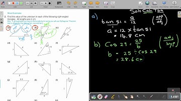 9 3 Right Angled Triangle   finding another side SohCahToa   Part 2