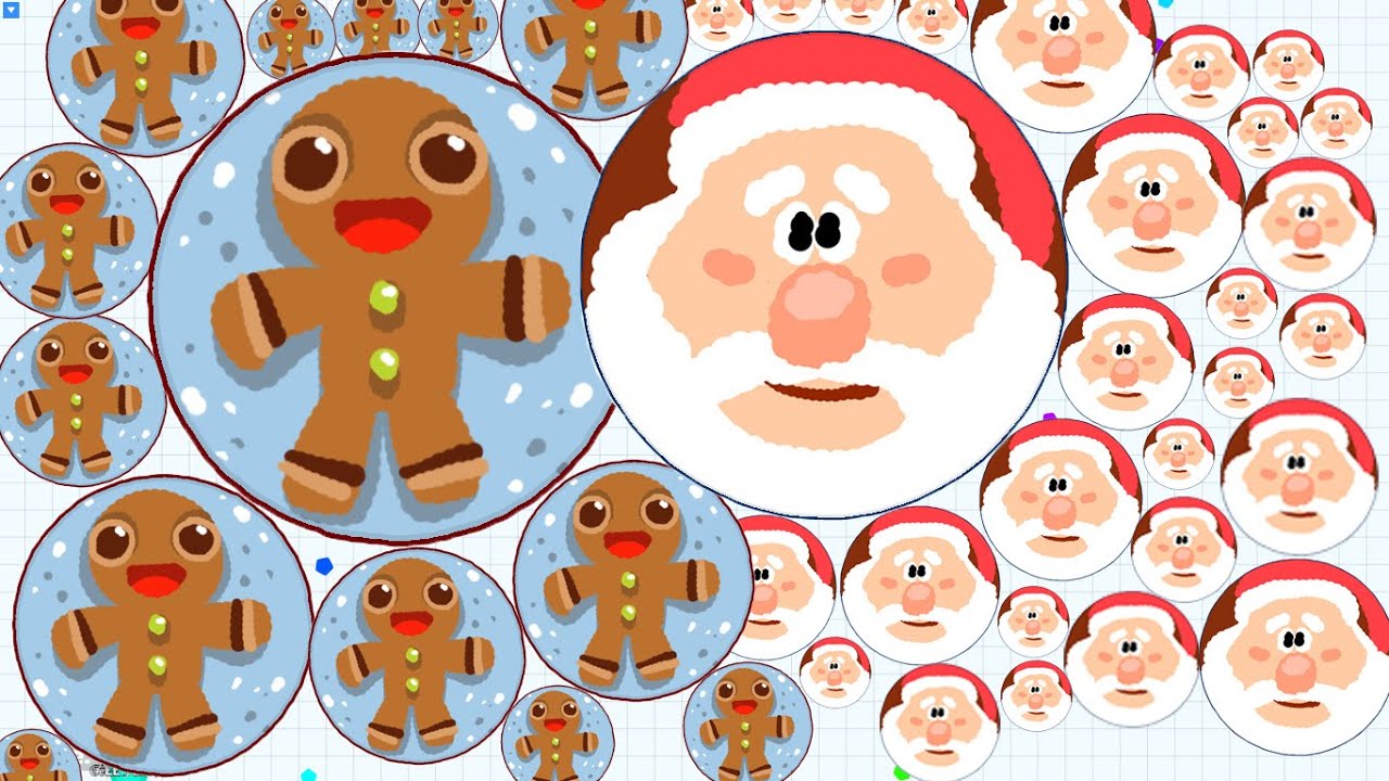 Agario Christmas Video // Team : Santa and Gingerbread