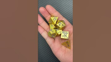 Red Spider Lily Flower Metal DND Dice Set for TTRPG #flowerdice #dnddice #metaldice