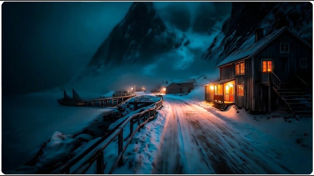 Epic Howling Snowstorm at a Frozen Cabin┇Melt Stress with Dark Night Windy ASMR for 10 HOURS