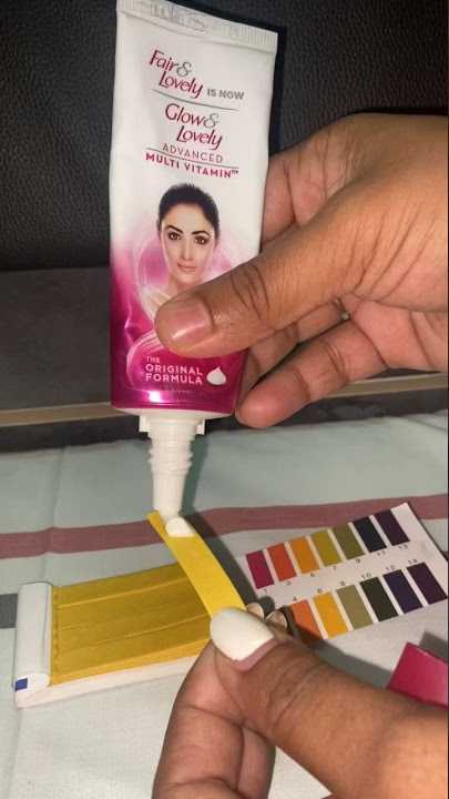 Fair and ￼ ￼lovely PH test good or bad for skin #phtest #phtesting #shortsvideo #skincare #ytshorts