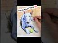 Watercolor timelapse painting of #bullterrier #commission #art