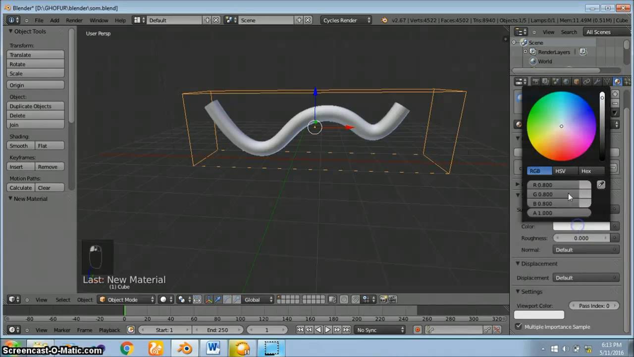 Tutorial membuat  animasi  air mengalir di  pipa dengan 