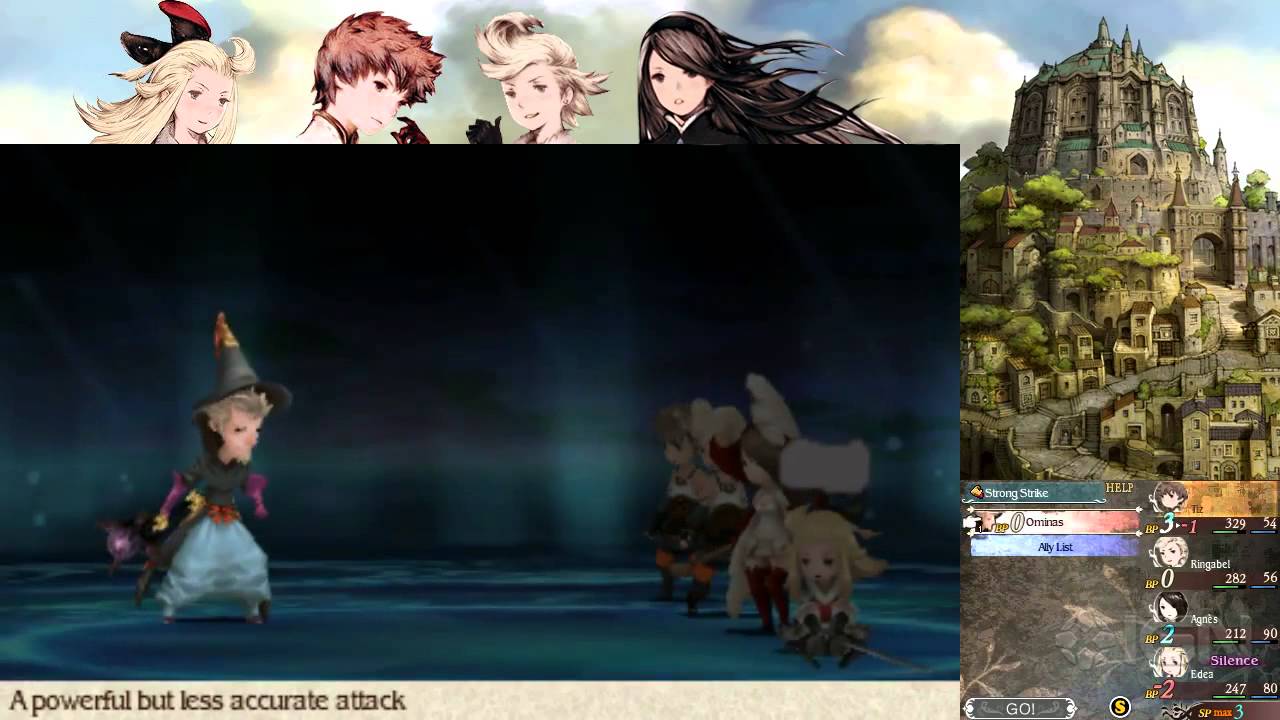 Bravely Default Walkthrough - Intro: Boss Battle - Black Mage Ominas