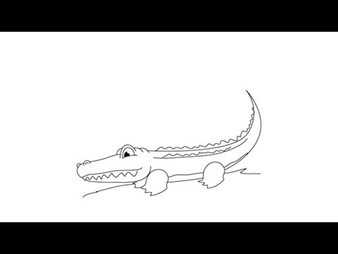 How to draw an Alligator - Easy step-by-step drawing lessons for kids