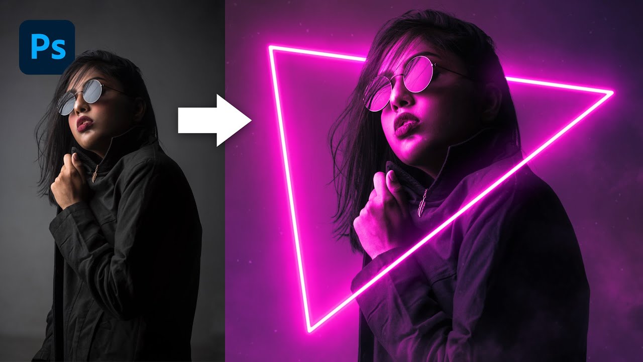 photoshop tutorial neon effect