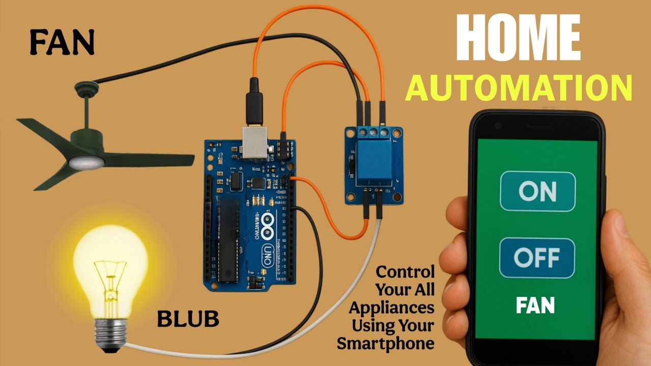 Control Your Home with Mobile Using Arduino | DIY Home Automation System [ENGLISH] AMERICAN TECHNOVA