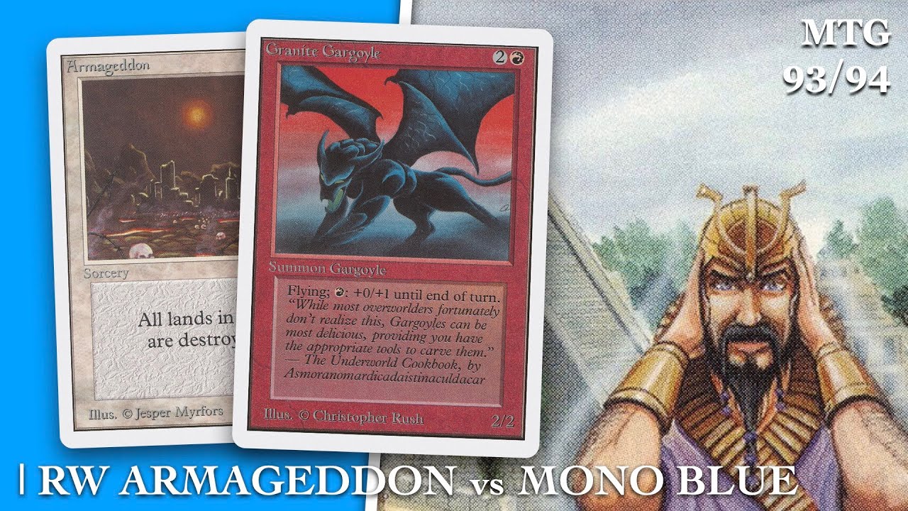RW Armageddon vs Mono Blue, Old School Magic the Gathering - MTG 93/94