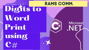 Digits to  Word print using  C#