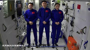 China’s Shenzhou-14 crew deliver the first science lecture from Wentian lab module