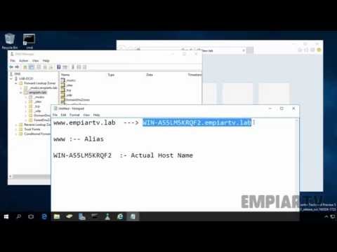 Creating Alias for a DNS Host Record in Windows Server 2016