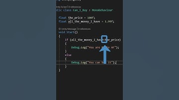 How to use if statements in C# unity? #gamedev #unity #csharp