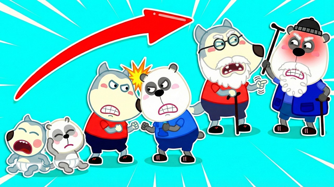 Волфу и Пандо ссорятся от малышей до 100 лет?! | Урок о дружбе | Wolfoo Russian