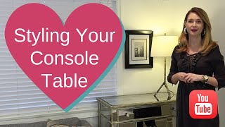 Interior Design - console table diy styling 2015 - ideas and tips on console table decor. My tutorial can help you with decorating your 