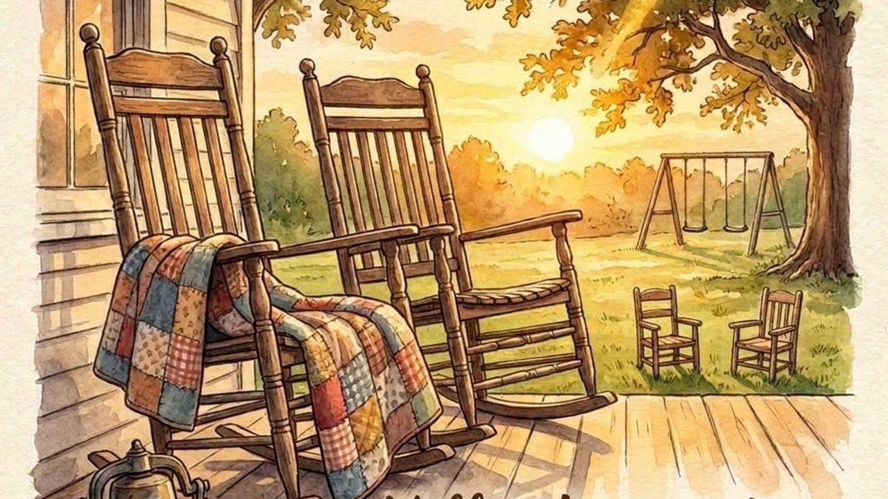 Two Rocking Chairs and a Setting Sun