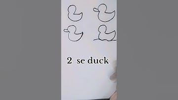 Number 2 se Cute Duck Drawing | Easy Drawing for Kids 🦆