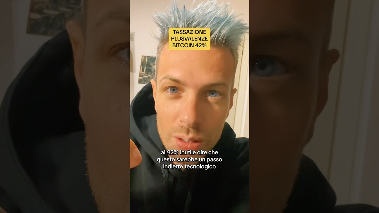 Tasse al 42% su #bitcoin nella finanziaria 2025 - YouTube
