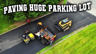 Paving Huge Asphalt Parking Lot (PART 2)