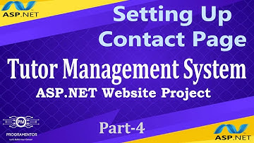 04 | Tutor Management System Project in ASP.NET | Setting Up Contact Page  | WebForms (Hindi/Urdu)