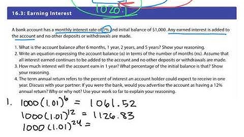Unit 5 - lesson 16 - compounding interest