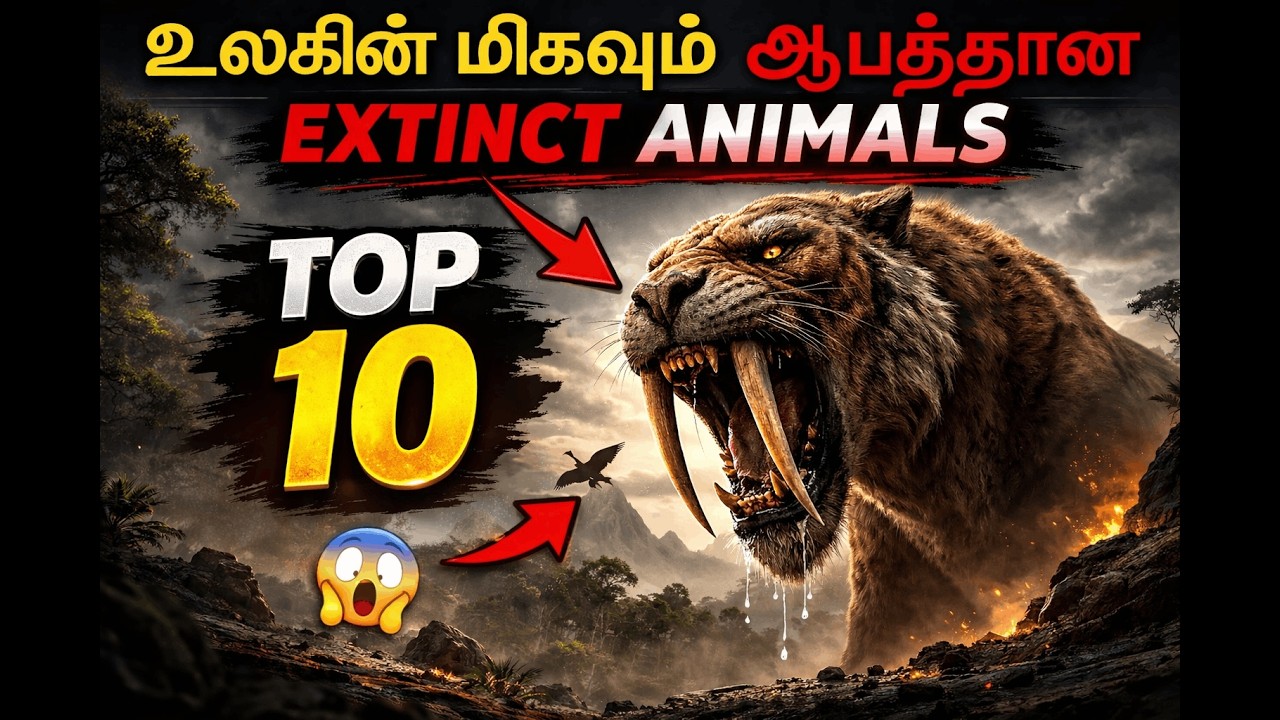 TOP 10 Most Dangerous Extinct Animals Ever 😱 |உலகின் மிகவும் ஆபத்தான அழிந்த உயிரினங்கள் #tamilfacts