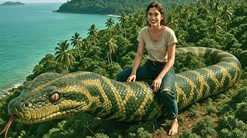 A Girl Alone Surviving In The Forest | Saved by Giant Python from Deadly Leopard Attack !