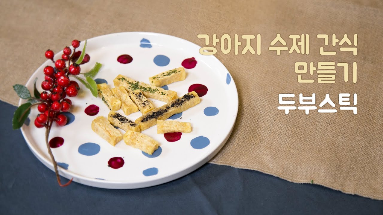 은쌤의 강아지 수제 간식 만들기 - 초간단 두부 스틱 만들기! (How to make tofu snack)