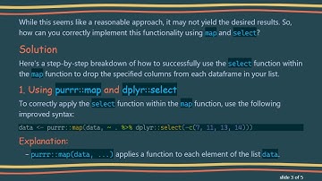 How to Use select Within map for a List of Dataframes in R
