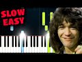 Van Halen - Jump - SLOW EASY Piano Tutorial