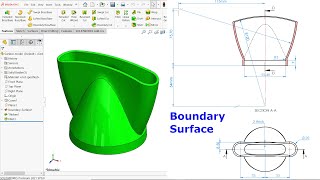 Solidworks Boundary surface hair dryer Nozzle