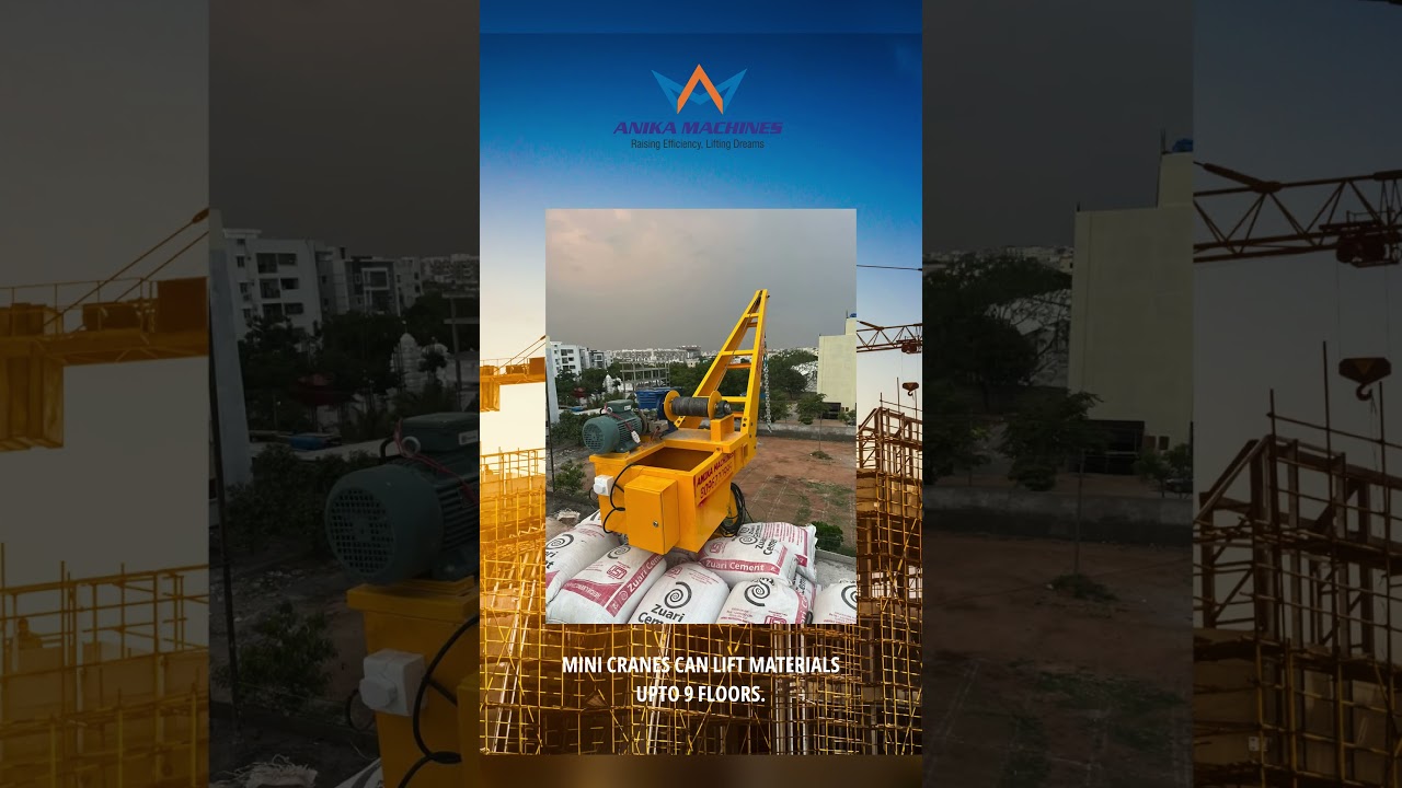 Don't let space limit your capabilities Anika Machines mini cranes powerful  ready to work for you