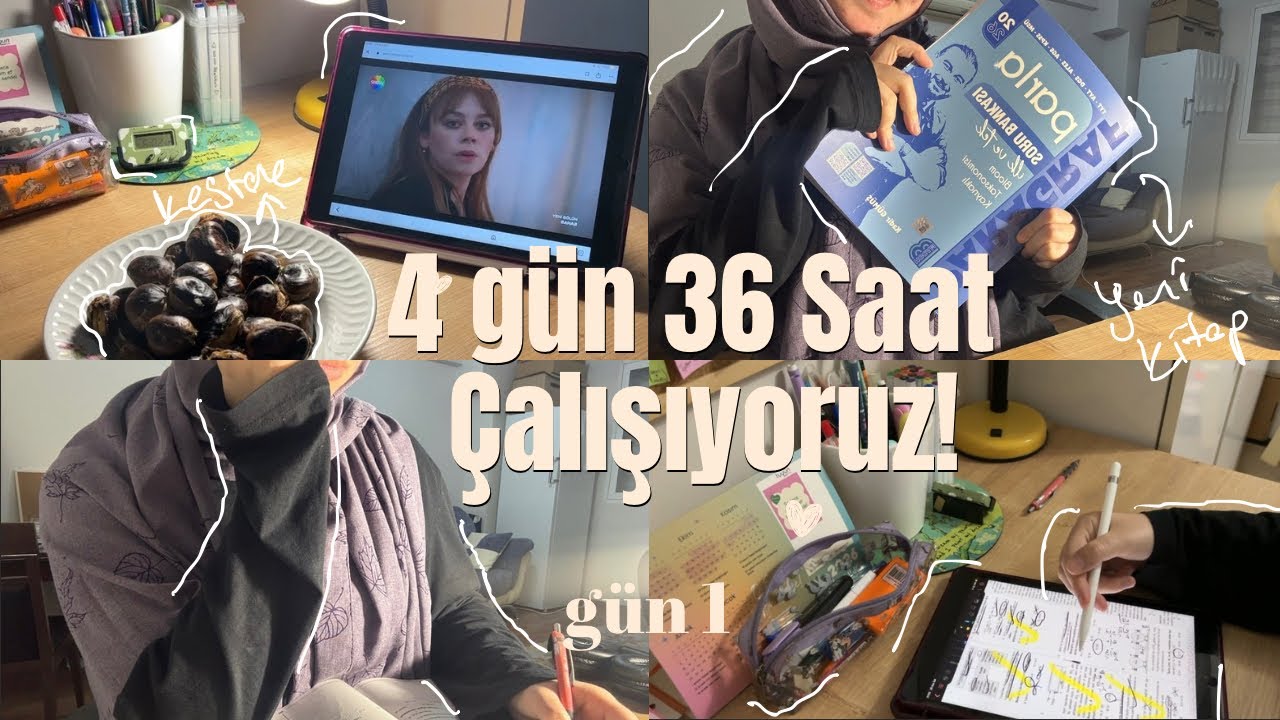 4 gün 36 saat kampı! GÜN1 paragraf rutini, ayt biyoloji, pes etmemek YKS VLOG🧚🏻‍♀️