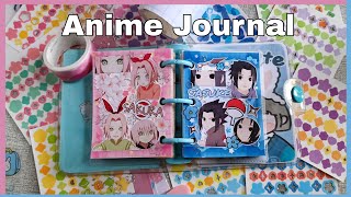🌸Sakura & Sasuke💙 Mini Journal from Naruto Shippuden pink and blue theme💙 Anime journal with me screenshot 5