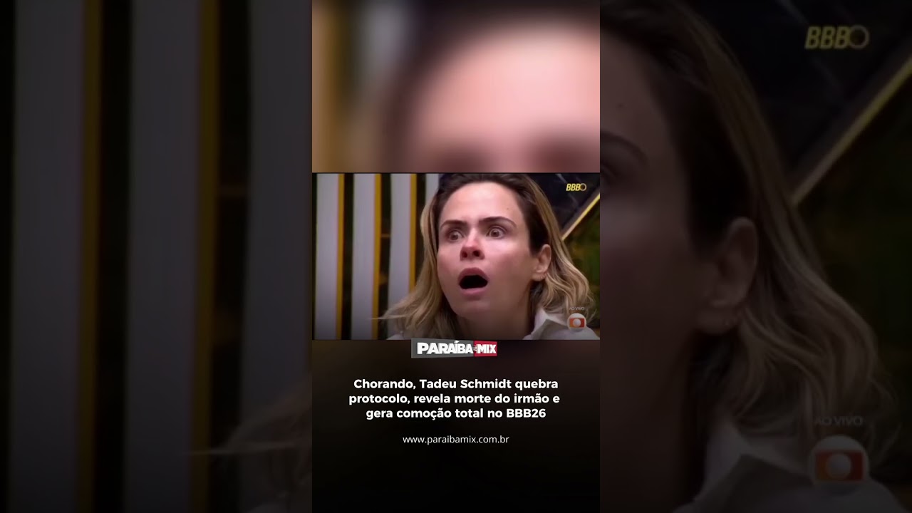 Chorando, Tadeu Schmidt quebra protocolo, revela morte do irmão e gera comoção total no BBB26