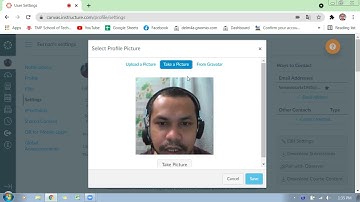 How to change name and upload picture in canvas account using desktop/laptop?