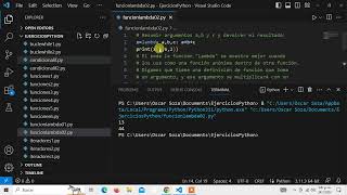 Curso de Programacion Python Desde Cero Funcion Lambda Video 02