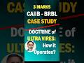 CAIIB-BRBL 3 Marks Case Study on Operation of Doctrine of ULTRA VIRES