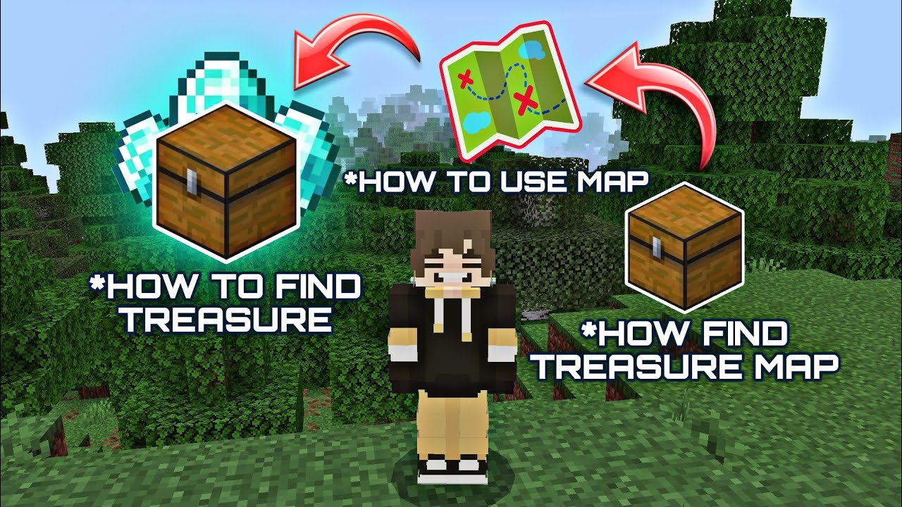 Using Treasure Map Minecraft How to find treasure map? How to use map? How to find treasure? In ...