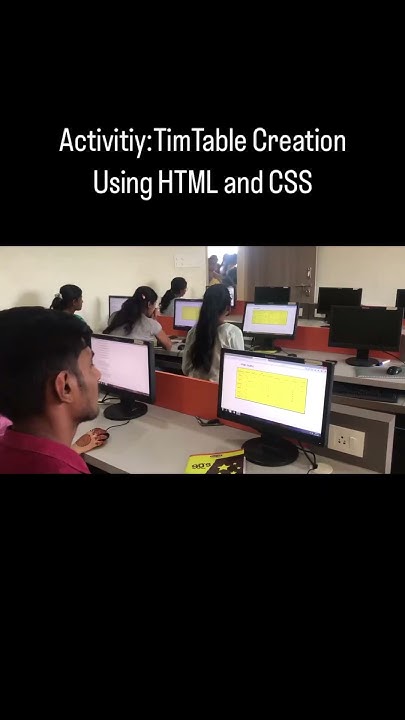 Activity Time Table Creation Using HTML and CSS conducted for IV ...