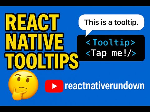 React Native Tooltips Tutorial | Easy & Customizable Tooltip UI | ReactNativeRundown