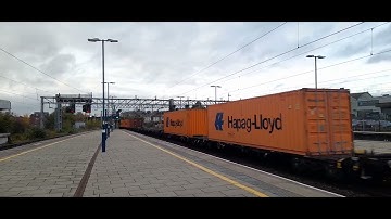 DB class 66 heads south through Stafford 3/11/25