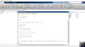 Creating Taylor Series in MATLAB
