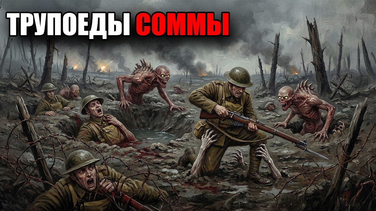 В 1916 Году Британские Солдаты Были Съедены Трупоедами на реке Сомма